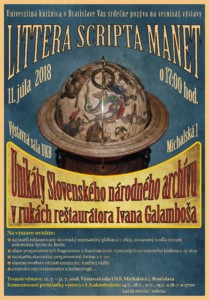 I. GALAMBOŠ Pozvánka na výstavu v UKB - Littera Scripta Manet